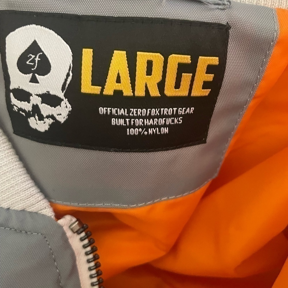 New zero foxtrot gear bomber jacket without tags Large L  pit to put 25 t-b 28 - Picture 2 of 10